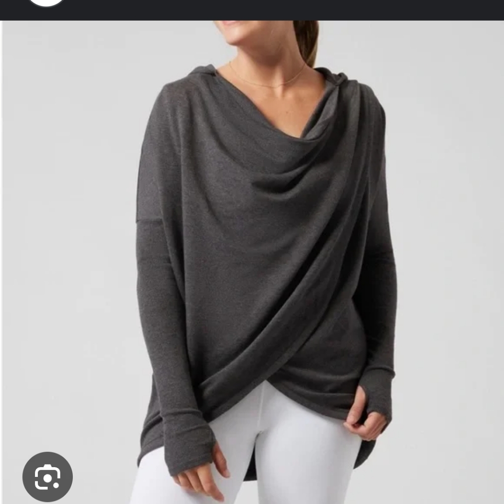 ATHLETA Asymmetrical Hooded Sweatshirt XS